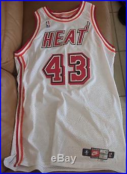 1997 98 Miami Heat Basketball NBA Game Issue Nike Jersey #43 Sizr 52 + 4 Inches