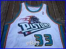 1997-98 Nike Grant Hill Detroit Pistons Game Issued Pro Cut Jersey Sz. 48 + 4