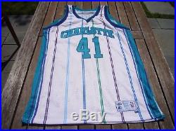 1997-98 Starter Glen Rice Charlotte Hornets Game Issued Signed Auto Pro Jersey