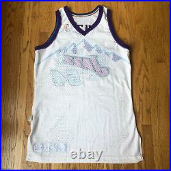 1998-1999 Anthony Avent #54 Utah Jazz Game Worn Used Issued Champion Jersey NBA