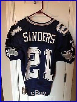 1998 Deion Sanders Dallas Cowboys Game Issued/Worn/Used & Autographed Jersey