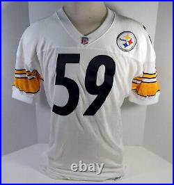 1998 Pittsburgh Steelers #59 Game Issued White Jersey 50 DP21224