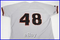 1998 San Francisco Giants Game Used Issued #48 Away Jersey Uniform LOP