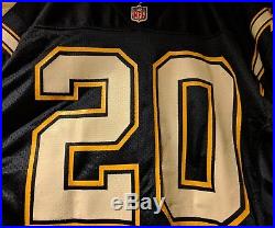 1999 Natrone Means team game issued San Diego Chargers jersey. Signed