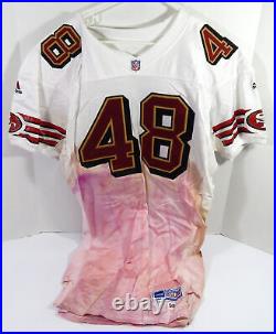 1999 San Francisco 49ers #48 Game Issued White Jersey 48 DP41592