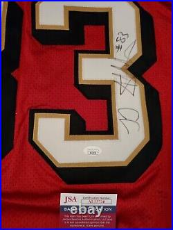 1999 San Francisco 49ers JJ STOKES signed Game Issued Jersey size 44 JSA COA