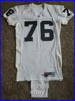 1999 Steve Wisniewski Oakland Raiders NFL Nike Team Issued Game Jersey Sz 52 LV