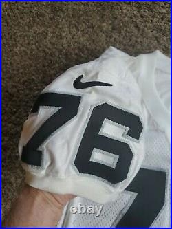 1999 Steve Wisniewski Oakland Raiders NFL Nike Team Issued Game Jersey Sz 52 LV