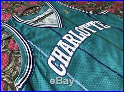2 Champion 1996-97 Blank Charlotte Hornets Team Issued Pro Cut Gold Game Jerseys