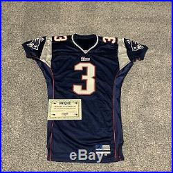 2000 Chad Holleman Adidas Game Issued Patriots Jersey