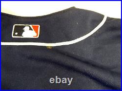 2000 Cleveland Indians John McDonald #8 Game Issued Navy Jersey 46 DP22123