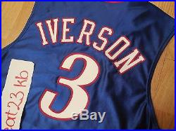 2001 ALLEN IVERSON 3 game issued pro cut jersey 76ers philadelphia Reebok jordan