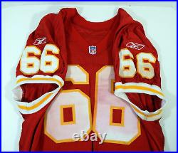 2001 Kansas City Chiefs Victor Riley #66 Game Issued Red Jersey 50 DP23368