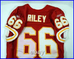 2001 Kansas City Chiefs Victor Riley #66 Game Issued Red Jersey 50 DP23368