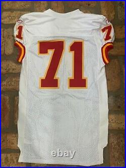 2001 NFL Kansas City Chiefs Team Game Issued #71 Jersey Road White Reebok