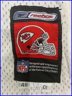 2001 NFL Kansas City Chiefs Team Game Issued #71 Jersey Road White Reebok