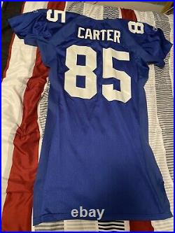 2001 New York Giants #81 Jonathan Carter Reebok Game Issued Jersey (Size 48)