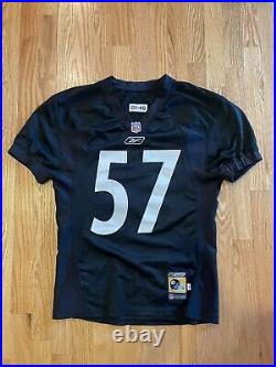 2001 Pittsburgh Steelers Game Issue Jersey Sz 46 #57 Reebok