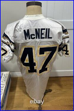 2001 San Diego Chargers Ryan McNeil Game Team Issued Signed Autograph Jersey 54