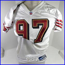 2001 San Francisco 49ers #97 Game Issued White Jersey 48 DP58862