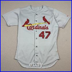 2001 St. Louis Cardinals John Gall #47 Game Issued Gray Jersey Set 1 Sz 44 Vtg