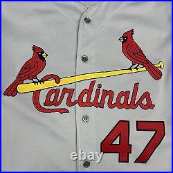 2001 St. Louis Cardinals John Gall #47 Game Issued Gray Jersey Set 1 Sz 44 Vtg