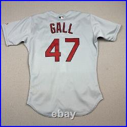 2001 St. Louis Cardinals John Gall #47 Game Issued Gray Jersey Set 1 Sz 44 Vtg