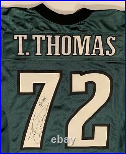 2001 Tra Thomas Philadelphia Eagles Game Worn Team Issued & Signed Jersey Old