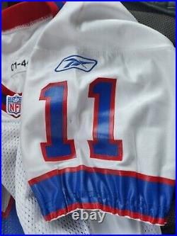 2001 Vintage Drew Bledsoe Buffalo Bills game Issued worn jersey NFL Helmet Tag