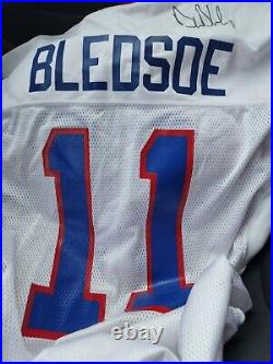 2001 Vintage Drew Bledsoe Buffalo Bills game Issued worn jersey NFL Helmet Tag