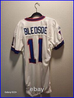 2001 Vintage Drew Bledsoe Buffalo Bills game Issued worn jersey NFL Helmet Tag