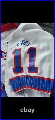 2001 Vintage Drew Bledsoe Buffalo Bills game Issued worn jersey NFL Helmet Tag