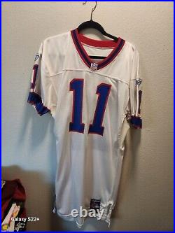 2001 Vintage Drew Bledsoe Buffalo Bills game Issued worn jersey NFL Helmet Tag