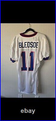 2001 Vintage Drew Bledsoe Buffalo Bills game Issued worn jersey NFL Helmet Tag