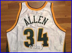 2002-03 Seattle Supersonics Ray Allen Game Worn Jersey 46+2 issued used pro cut