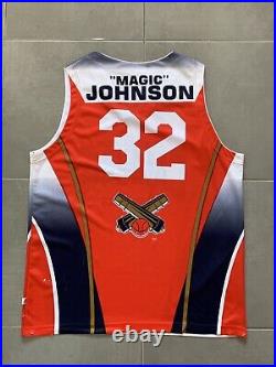 2002 Game Used Worn Magic Johnson Canberra Cannons Signed Issued Jersey
