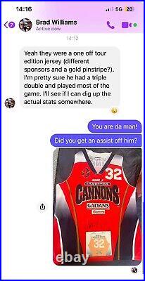 2002 Game Used Worn Magic Johnson Canberra Cannons Signed Issued Jersey