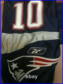 2002 Game Worn Blue Home New England Patriots Team Issued Jersey #10 COA