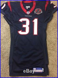 2002 Inaugural Aaron Glenn Autograph Houston Texans Issued/Game Worn Jersey