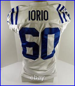 2002 Indianapolis Colts Jeff Iorio #60 Game Issued Pos Used White Jersey 48 1