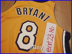 2002 KOBE BRYANT Nike game issued pro cut jersey 52+4 8 lakers authentic