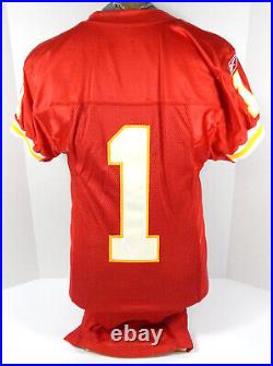 2002 Kansas City Chiefs #1 Game Issued Red Jersey 42 DP34653