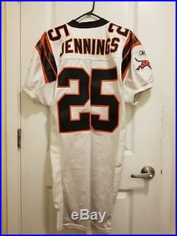 2002 Reebok Game Issued/Worn Cincinnati Bengals Jennings Jersey Size 44