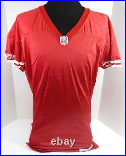 2002 San Francisco 49ers Blank # Game Issued Red Jersey 48 730