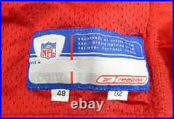 2002 San Francisco 49ers Blank # Game Issued Red Jersey 48 730