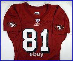 2002 San Francisco 49ers Terrell Owens #81 Game Issued Red Practice Jersey 926