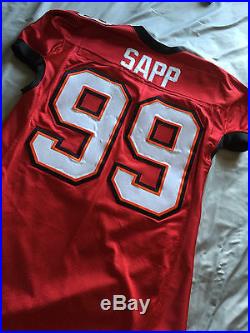 2002 Tampa Bay Buccaneers Warren Sapp Game Cut Jersey Team Issue No Reserve