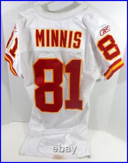 2003 Kansas City Chiefs Snoop Minnis #81 Game Issued White Jersey 40 DP27749