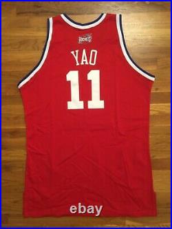 2003 NBA All-Star Game Rockets Yao Ming Pro Cut Jersey 54 + 4 issued used worn