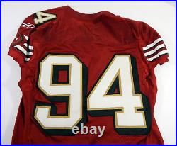 2003 San Francisco 49ers #94 Game Issued Red Jersey NP Rem 46 DP54082